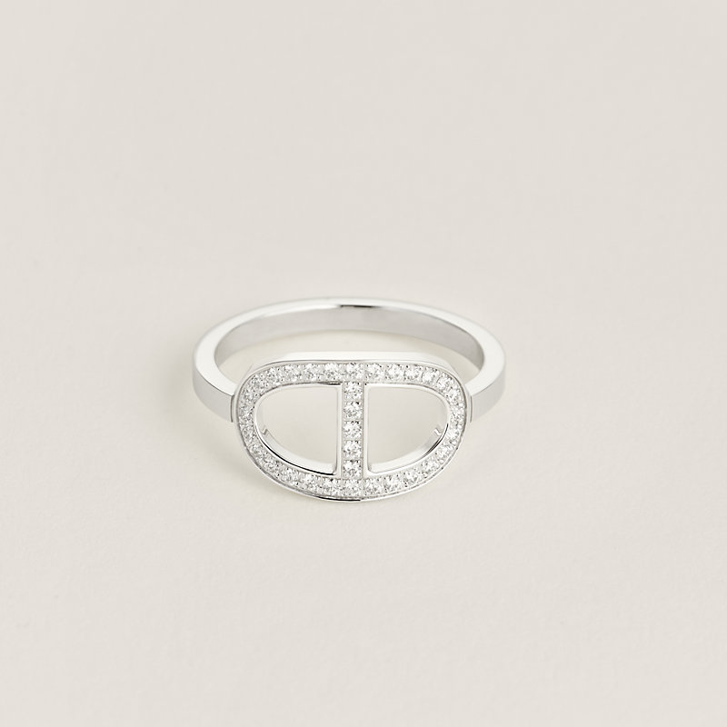 存在感で魅せる HERMES Bague H d'ancre リング H d'ancre ring, small model | Hermès USA